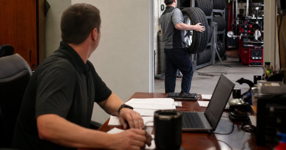 When should a tire shop move from a spreadsheet to storage software?